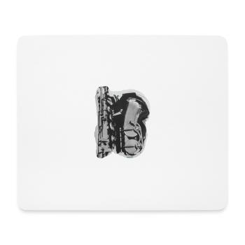 ZoffArt SAXOPHON - Mousepad (Querformat) - Weiß - Vorne