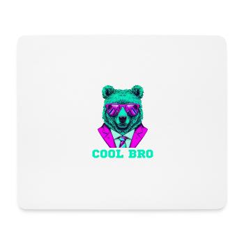 Cool Bro Bear - Tapis de souris (format paysage) - blanc - Devant