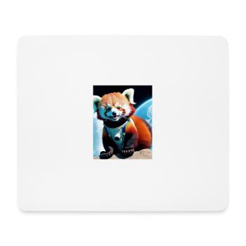ROTER PANDA ADTRONAUT - Mousepad (Querformat) - Weiß - Vorne