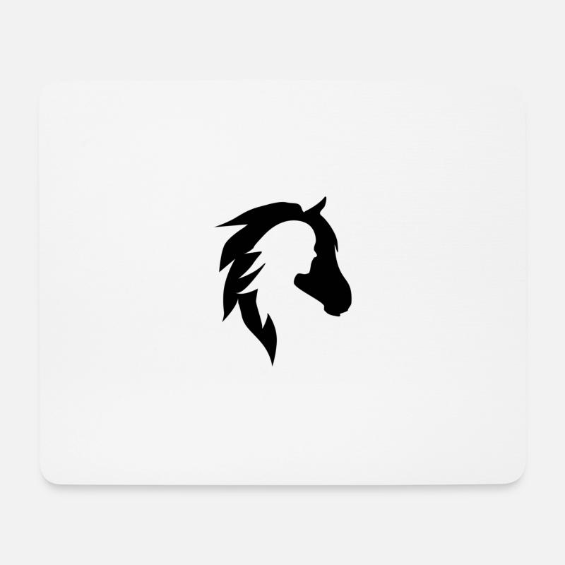 Pferde Motiv Mädchen - Mousepad (Querformat) - Weiß