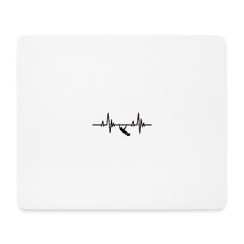 Bodybuilding Fitness Herzschlag Training EKG Sport - Mousepad (Querformat) - Weiß - Vorne