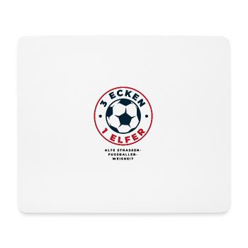 3 ecken 1 elfer schwarz - Mousepad (Querformat) - Weiß - Vorne