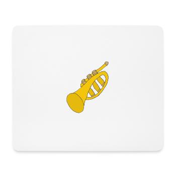 trompette - Tapis de souris (format paysage) - blanc - Devant
