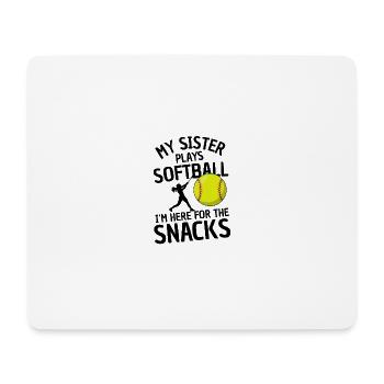 Lustiger Softball Spruch Geschwister - Mousepad (Querformat) - Weiß - Vorne