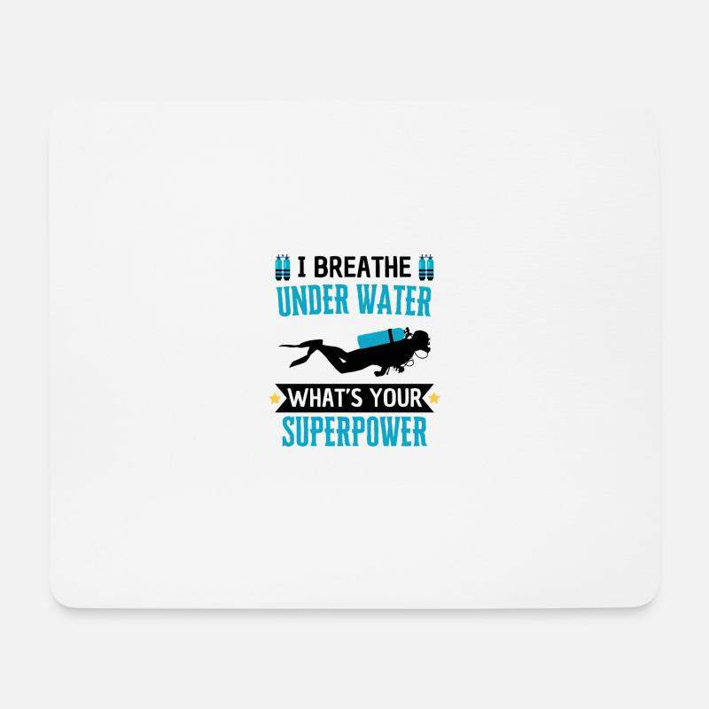 Tacher Spruch Schnorchel Tiefseetauchen - Mousepad (Querformat) - Weiß