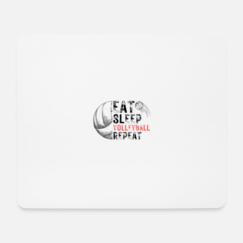 Lustiger Volleyball Spruch Volleyballer - Mousepad (Querformat) - Weiß
