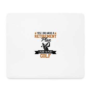 Golf Rentenplan Humor Golfspieler - Mousepad (Querformat) - Weiß - Vorne
