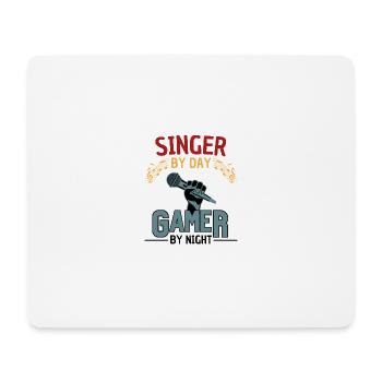 lustiger Sänger Gamer Spruch - Mousepad (Querformat) - Weiß - Vorne
