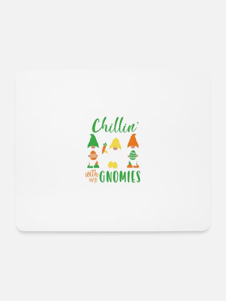 Chillin' with My Gnomies Osterdesign - Mousepad (Querformat) - Weiß