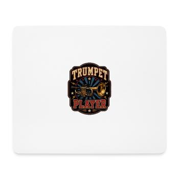 Pocket Style Trumpet Music Trumpet Player - Mouse Pad (horizontal) - white - Front