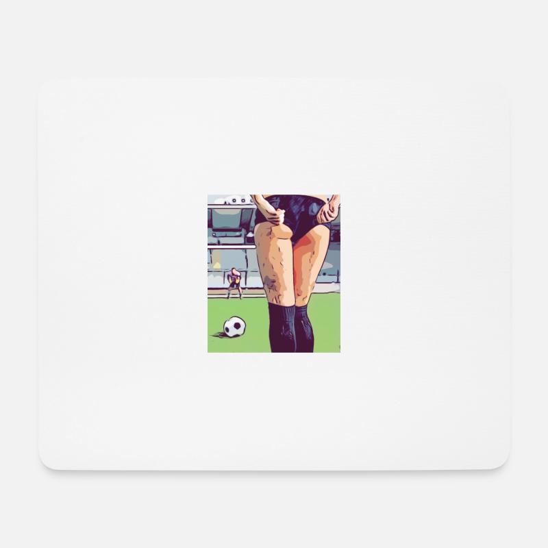 Fussball Frau - Mousepad (Querformat) - Weiß
