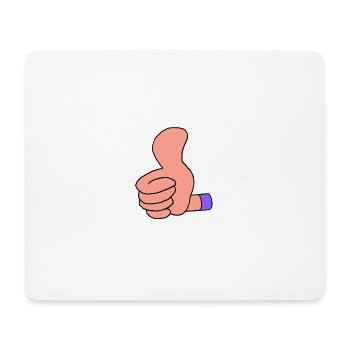 Thumbs Up (Purple Sleeve) - Mouse Pad (horizontal) - white - Front