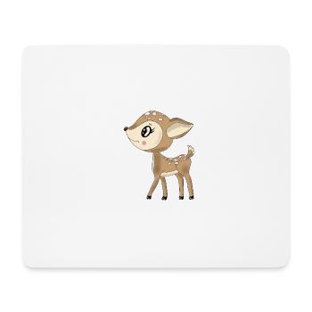 Chevreuil - Tapis de souris (format paysage) - blanc - Devant