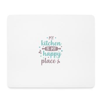 My Kitchen Is My Happy Place - Mouse Pad (horizontal) - white - Front