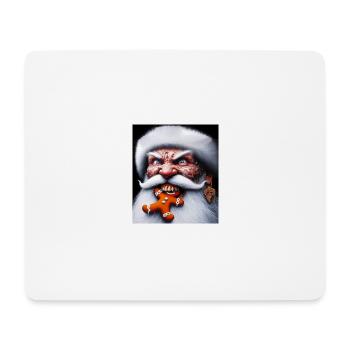 Père Noël Père Noël méchant bonhomme en pain d’épice - Tapis de souris (format paysage) - blanc - Devant