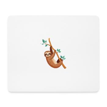Niedliches Faultier Hängematte Design - Mousepad (Querformat) - Weiß - Vorne