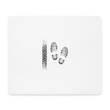Track and Footprint Pattern - Mouse Pad (horizontal) - white - Front