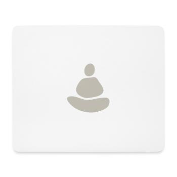 Méditation Zen Minimaliste - Tapis de souris (format paysage) - blanc - Devant