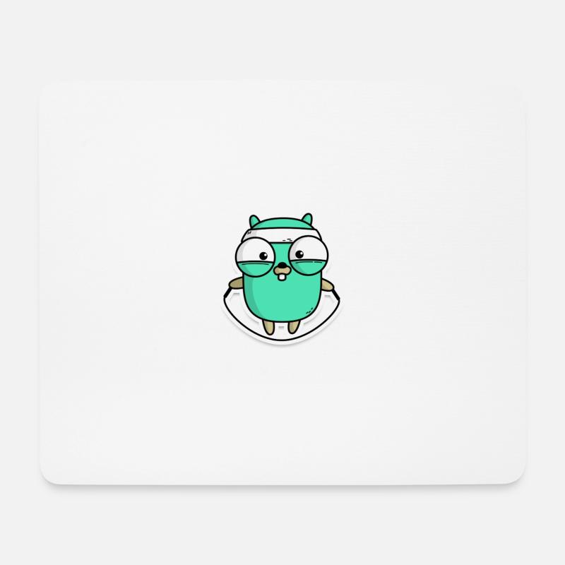 Gophercise - Mousepad (Querformat) - Weiß