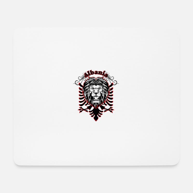 Albania Lion - Mousepad (Querformat) - Weiß