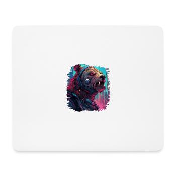 present present idea eco-friendly grizzly mammal - Mousepad (Querformat) - Weiß - Vorne