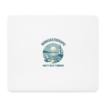 Nordseetherapie - Watt hilft immer - Mousepad (Querformat) - Weiß - Vorne