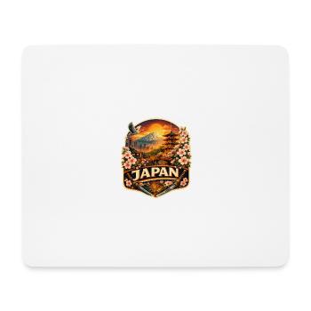 Japan Sunset Lantern Badge - Mouse Pad (horizontal) - white - Front