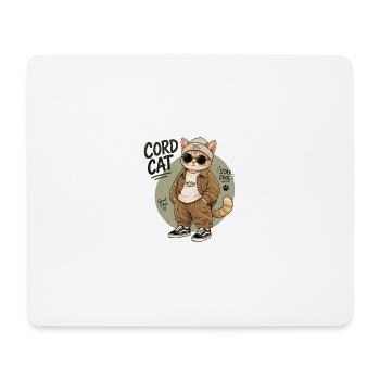 Kordkatze im Chill-Look - Mousepad (Querformat) - Weiß - Vorne
