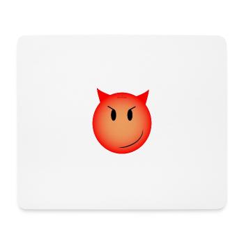 evil smiley - Mouse Pad (horizontal) - white - Front
