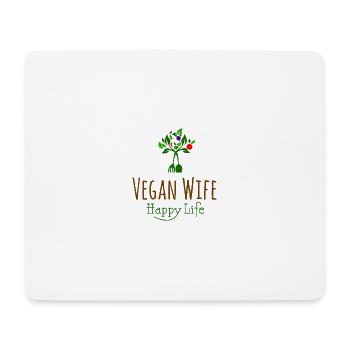 VEGAN WIFE - Tapis de souris (format paysage) - blanc - Devant