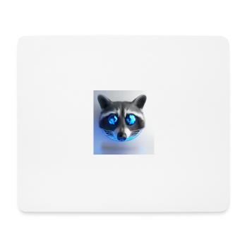 Raton laveur collectionneur de saphir - Tapis de souris (format paysage) - blanc - Devant