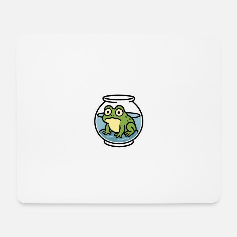 Frog in a Bowl - Mouse Pad (horizontal) - white