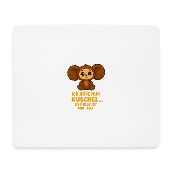 Cuddly bear with saying - Mouse Pad (horizontal) - white - Front