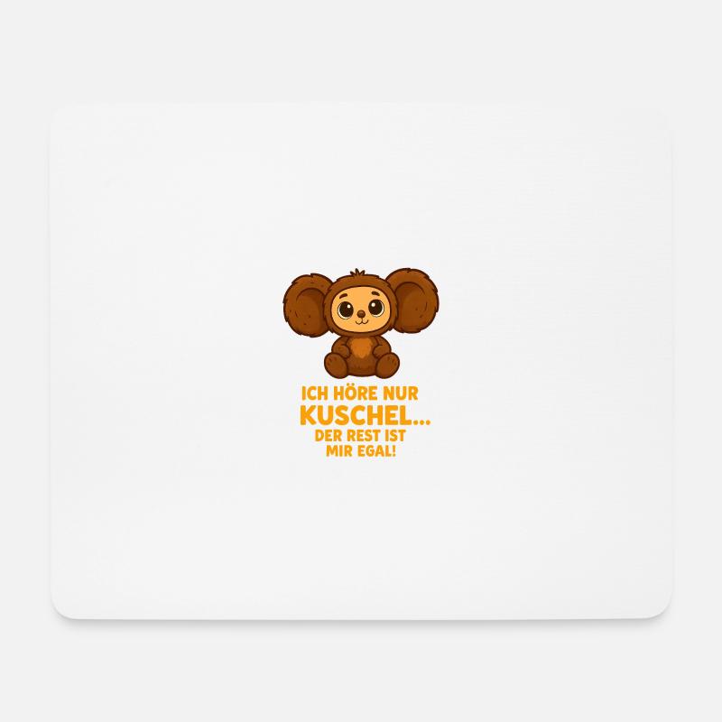 Kuschelbär mit Spruch - Mousepad (Querformat) - Weiß