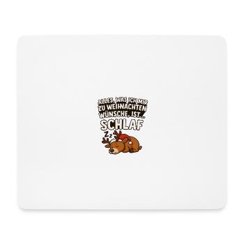 Christmas Cute Reindeer Sleep Cartoon Sweater - Mouse Pad (horizontal) - white - Front
