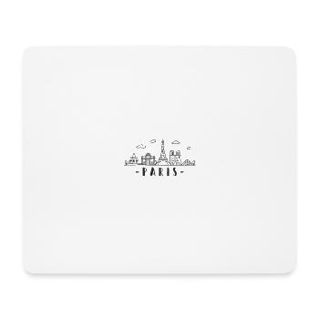 Paris Skyline - Mousepad (Querformat) - Weiß - Vorne
