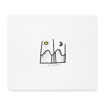 Chemises Mugs etc avec Jour & Nuit Soleil & Lune - Tapis de souris (format paysage) - blanc - Devant