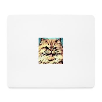 Perserkatze Negan im Comic Stil - Mousepad (Querformat) - Weiß - Vorne