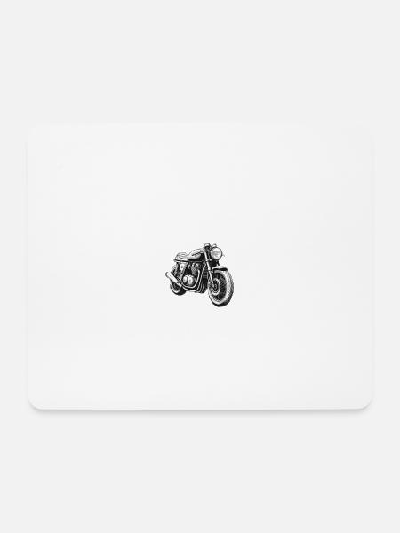 Classic Motorcycle Racing weiß - Mousepad (Querformat) - Weiß