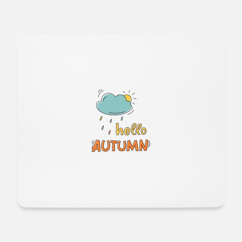 Hallo Herbst - Mousepad (Querformat) - Weiß