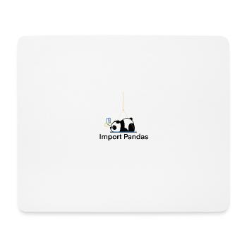 Import Pandas Python Joke Proggramer - Mouse Pad (horizontal) - white - Front