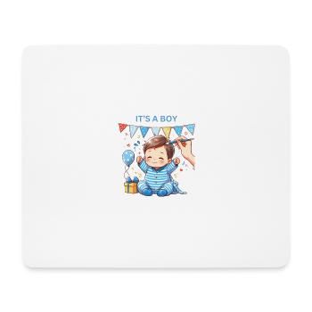 It s a Boy - Mousepad (Querformat) - Weiß - Vorne