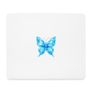 Papillon en diamant | Élégance géométrique - Tapis de souris (format paysage) - blanc - Devant