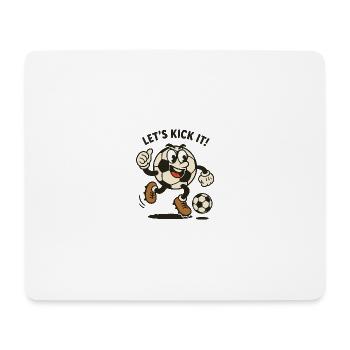 Caractère de football joyeux - Tapis de souris (format paysage) - blanc - Devant