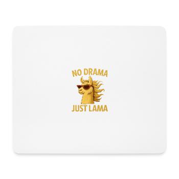 Pas de drame, juste un lama - Tapis de souris (format paysage) - blanc - Devant