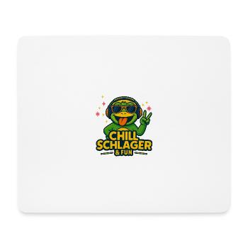 Chill Schlager & Fun – Bonne ambiance - Tapis de souris (format paysage) - blanc - Devant