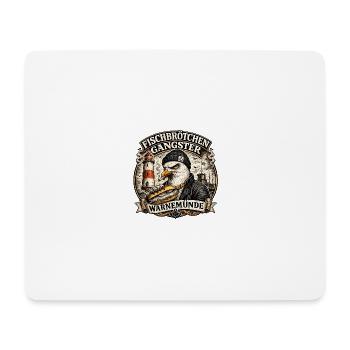 Fischbrötchen Gangster Warnemünde 2 - Mousepad (Querformat) - Weiß - Vorne