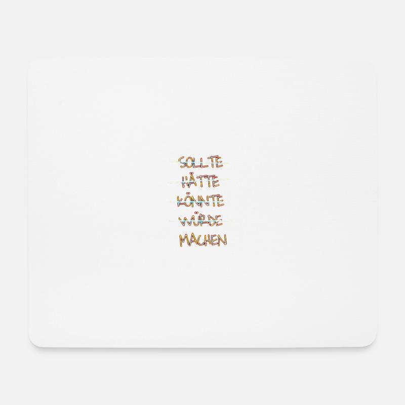 Einfach machen - Mousepad (Querformat) - Weiß