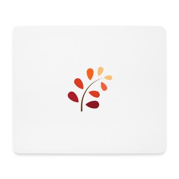 Herbstzweig mit Farbverlauf – Natürlich schön - Mousepad (Querformat) - Weiß - Vorne