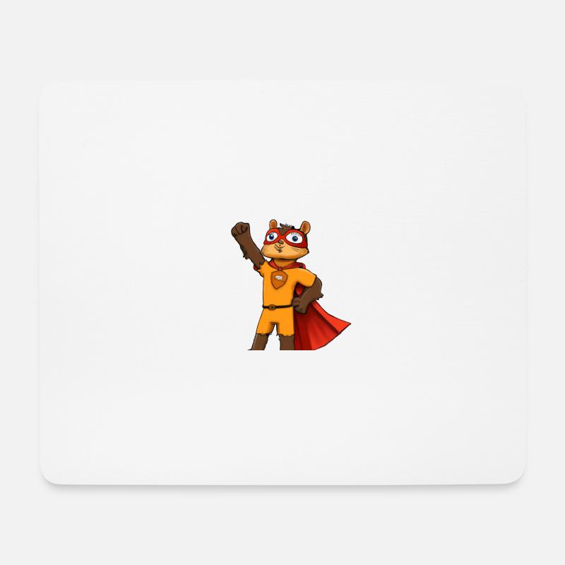 Eichhörnchen-Superheld - Mousepad (Querformat) - Weiß
